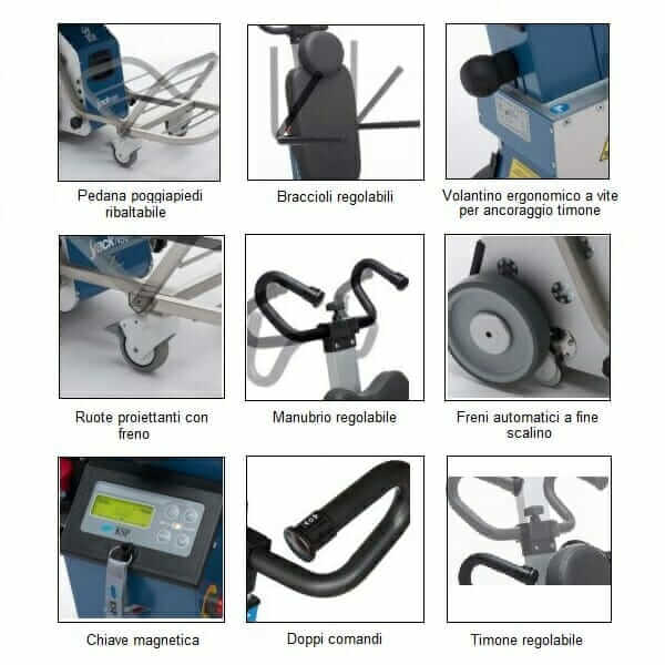 Montascale a Ruote Yack N971 KSP ausilio per disabili