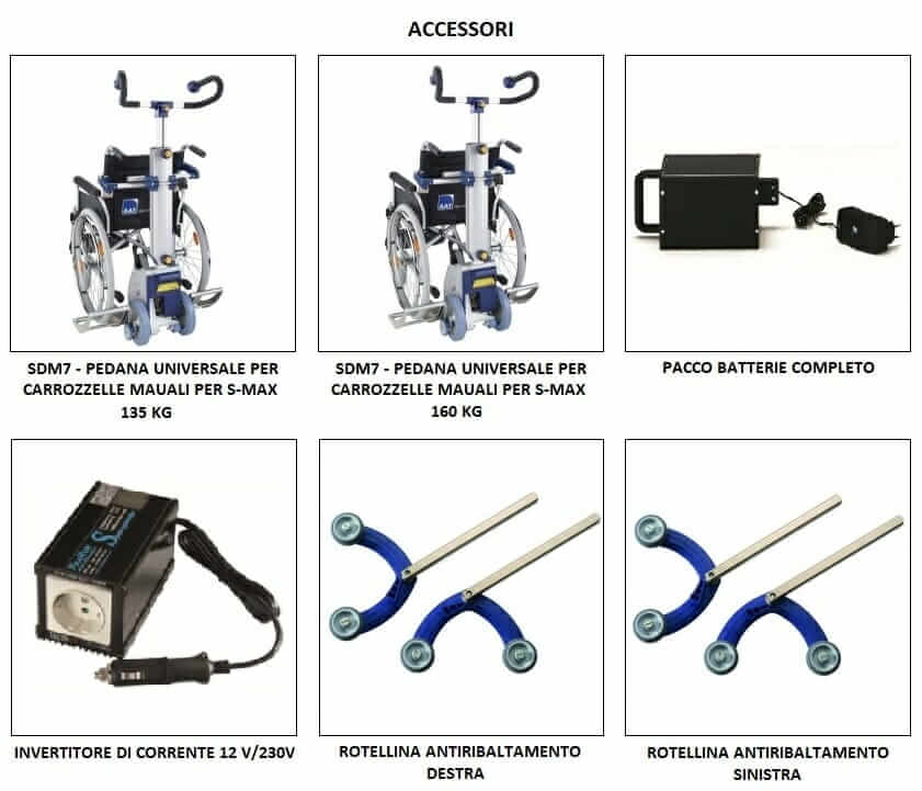 Montascale a ruote S-MAX SELLA Medimec ausilio per disabili
