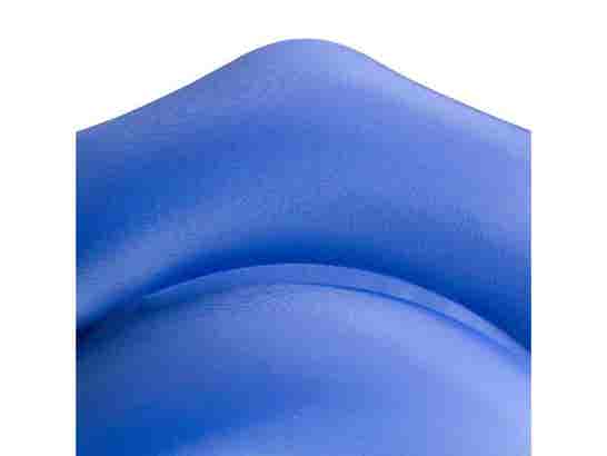 Cuscino gonfiabile circolare con pompa, 43x43 cm, colore blu