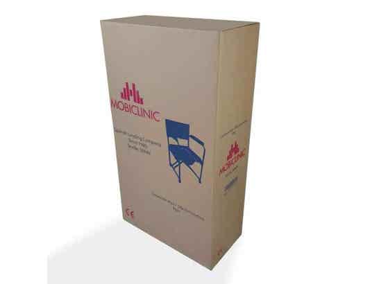 Sedia WC Pieghevole in Acciaio Mod. Ebro Bianco e Nero 100 kg