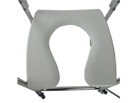 Sedia WC per bagno in alluminio con ruote, colore blu, Mod. Manzanares