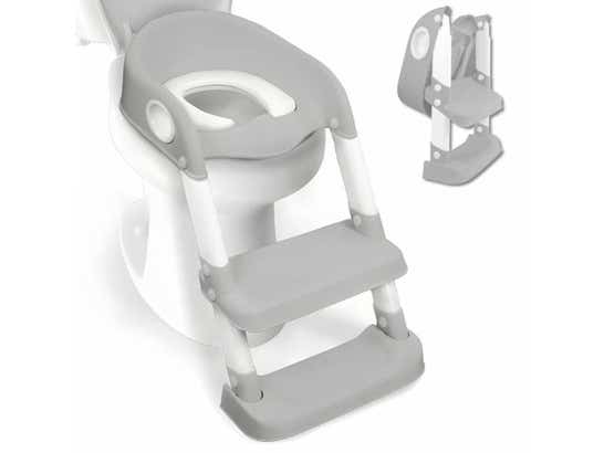 Sedile rialzato per wc infantile Mod Lala con scaletta antiscivolo