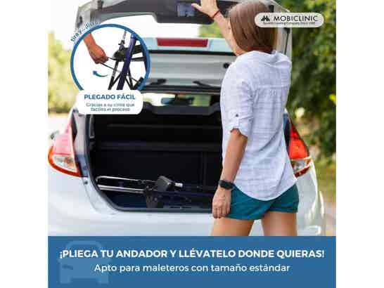 Rollator Regolabile Mod. EMÉRITA con Ruote e Sedile in PVC Acolchado