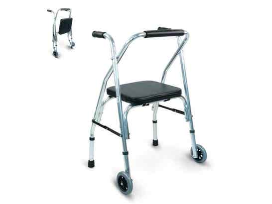 Rollator ortopedico Compostela con 2 ruote, plegabile e regolabile