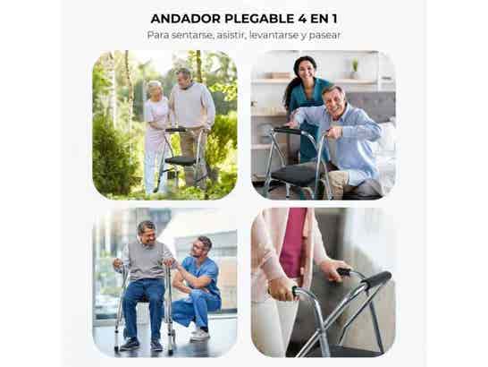 Rollator ortopedico Compostela con 2 ruote, plegabile e regolabile