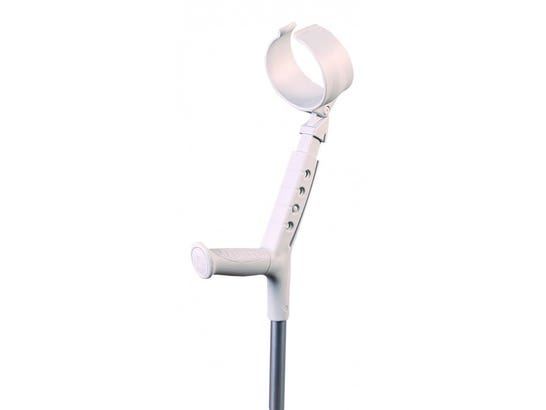 Stampolina bi-regolabile, bastone da passeggio inglese, gomito articolato, alluminio e polipropilene, fino a 150 kg, Progress II