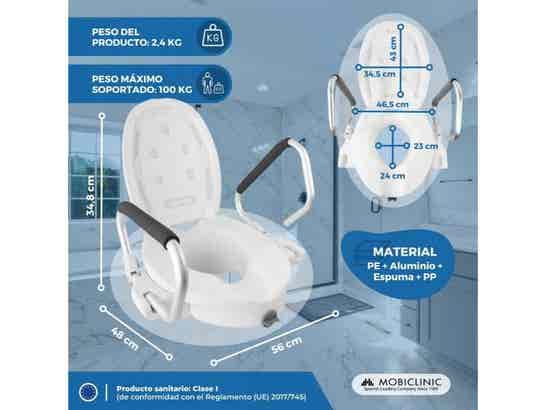 Alzatore WC con reposabrazos abatibili Guadiana per adulti