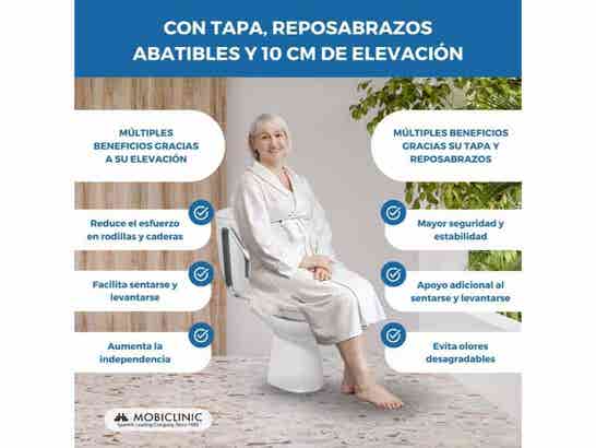 Alzatore WC con reposabrazos abatibili Guadiana per adulti