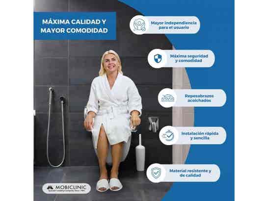 Alzatore WC con reposabrazos abatibili Guadiana per adulti