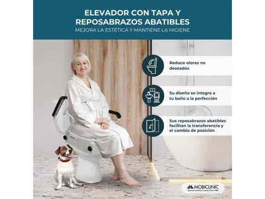 Rialzo per WC Tajo con braccioli ribaltabili, regolabile in altezza 40cm