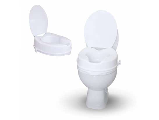 Elevatore WC regolabile Titan 10 cm con coperchio per adulti