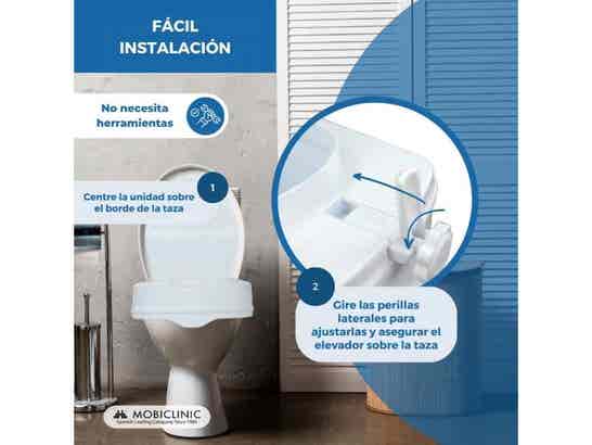 Elevatore WC regolabile Titan 10 cm con coperchio per adulti