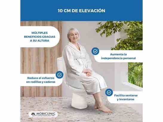 Elevatore WC regolabile Titan 10 cm con coperchio per adulti