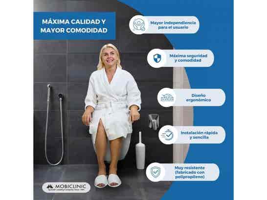 Elevatore WC regolabile Titan 10 cm con coperchio per adulti