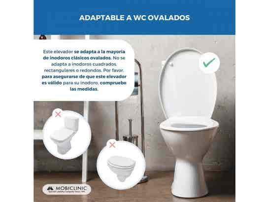 Elevatore WC regolabile Titan 10 cm con coperchio per adulti