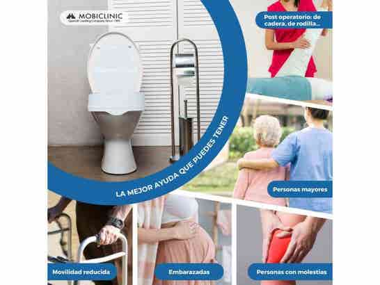 Elevatore WC regolabile Titan 10 cm con coperchio per adulti