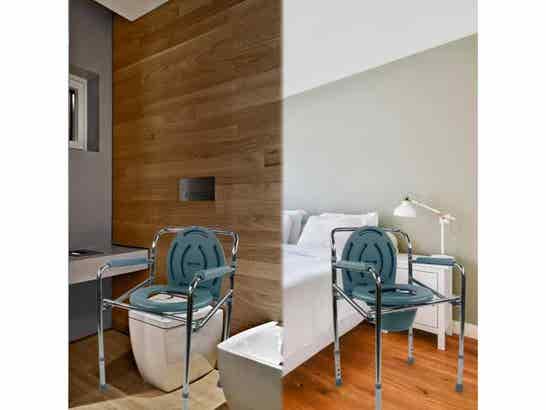 Sedia Orinale Regolabile in Acciaio Mod. Puente Colore Grigio