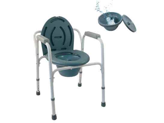 Sedia WC in acciaio regolabile senza ruote Mod. Arroyo bianca