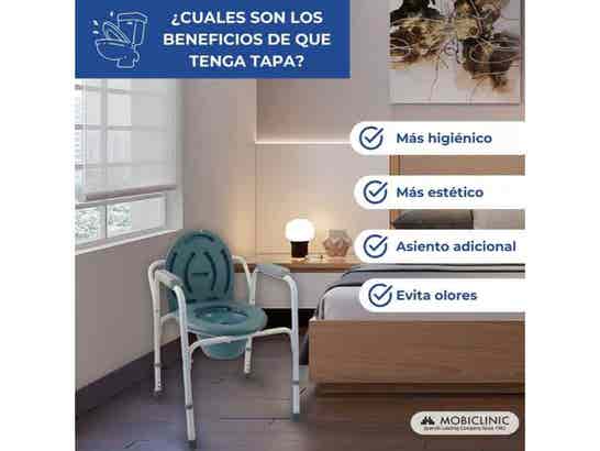 Sedia WC in acciaio regolabile senza ruote Mod. Arroyo bianca