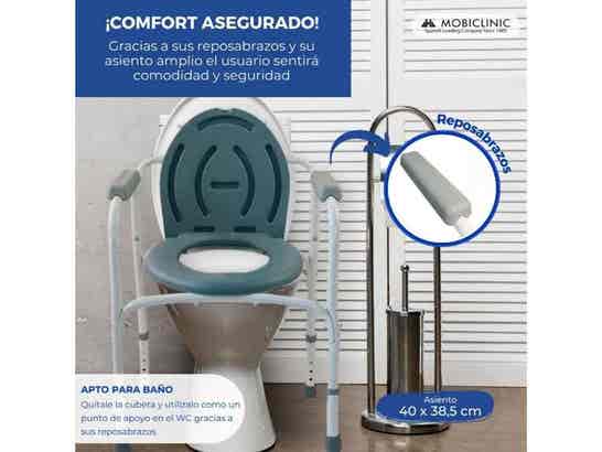 Sedia WC in acciaio regolabile senza ruote Mod. Arroyo bianca