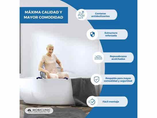 Sedia da bagno girevole Lago per assistenza igienica 100 kg