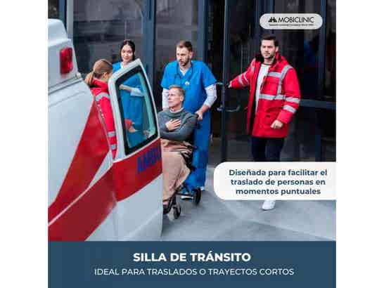 Sedia da trasporto in alluminio Saturno 34 cm tubo nero Mobiclinic