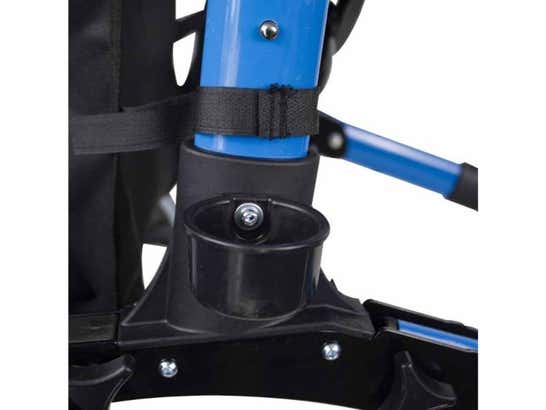 Rollator Trajano 4 ruote con seggiolino per anziani Celeste