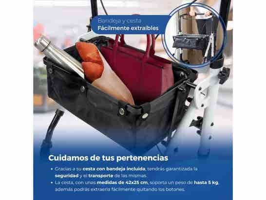 Rollator ortopedico Olimpo 4 ruote pieghevole colore Bianco