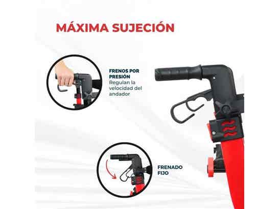 Rollator Invicto X1 con 4 Ruote, Sedile e Cesta di Trasporto