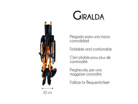 Sedia a rotelle pieghevole Giralda Premium