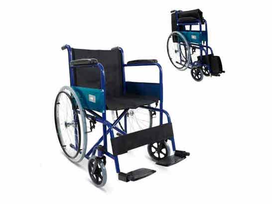 Sedia a rotelle Plegable 46 cm Ancho Azul Alcázar, Traslados 100 kg