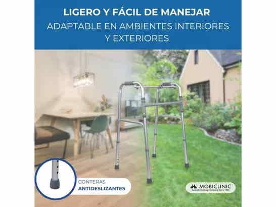 Rollator Colonna Pieghevole in Alluminio Argento per Anziani