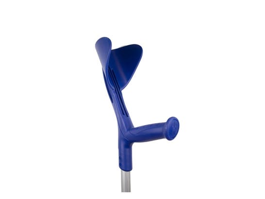 Stampolina Advance in alluminio regolabile in altezza, bastone da passeggio inglese, impugnatura ergonomica, blu