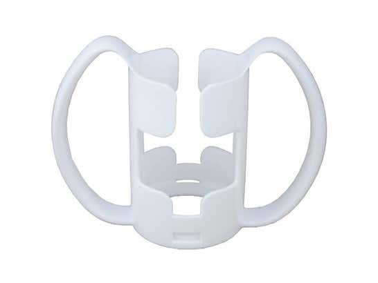 Portabicchieri bianco con doppia maniglia per una facile presa