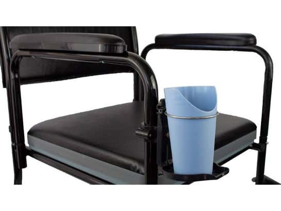 Supporto per bicchieri o bottiglie per sedia a rotelle con base e anello