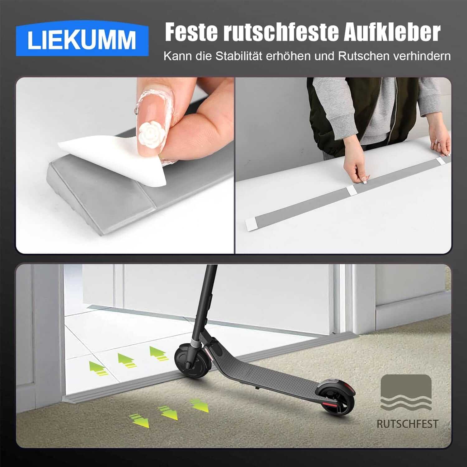 Rampa per Sedie, 1 Cm Di Alzata Rampe per Disabili, Portata Di 800 Kg Ransizione Della Rampa, Rampa Portatile in PVC per Bagno, Porte, Ingresso Del Garage, Grigio ausilio per disabili