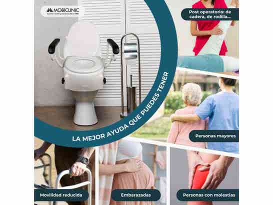 Rialzo per WC Tajo con braccioli ribaltabili, regolabile in altezza 40cm ausilio per disabili