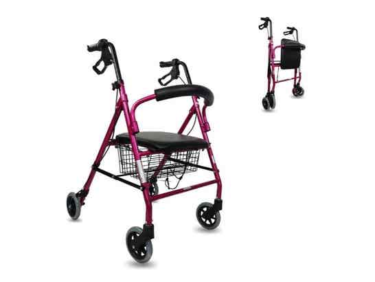 Rollator Rollator 4 Ruote con Freni e Sedile Modello Escorial ausilio per disabili