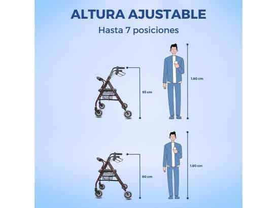 Rollator Rollator 4 Ruote con Freni e Sedile Modello Escorial ausilio per disabili