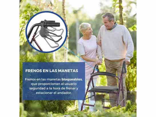 Rollator Rollator 4 Ruote con Freni e Sedile Modello Escorial ausilio per disabili