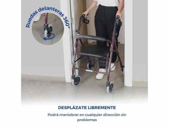 Rollator Rollator 4 Ruote con Freni e Sedile Modello Escorial ausilio per disabili