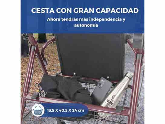 Rollator Rollator 4 Ruote con Freni e Sedile Modello Escorial ausilio per disabili