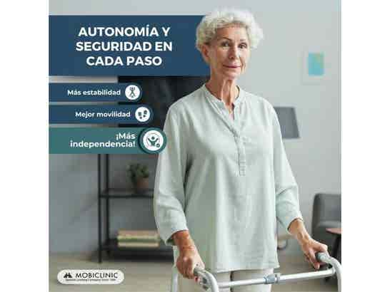 Rollator per anziani Mod. Capitel, 2 ruote, alluminio, finitura argento ausilio per disabili