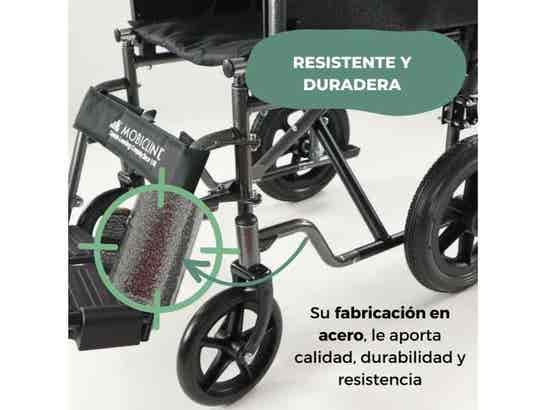 Sedia a rotelle S230 Sevilla in acciaio, ruote piccole, comfort e mobilità