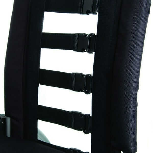 Schienale pretensionabile per carrozzina ausilio per disabili