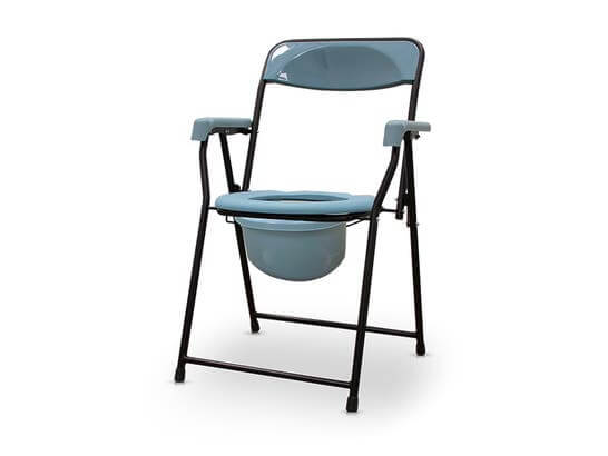 Sedia WC comoda con braccioli ausilio per disabili