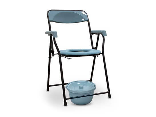 Sedia WC comoda con braccioli ausilio per disabili
