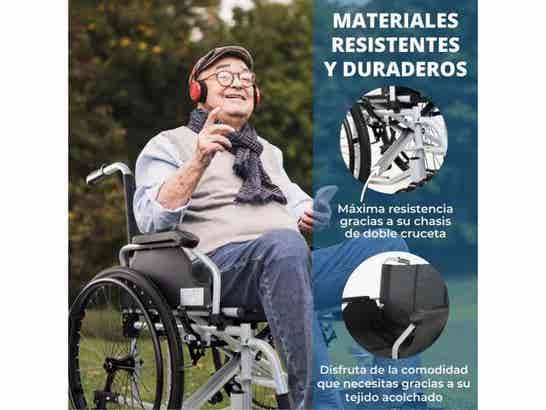 Sedia a Rotelle Bariatrica Autopropulsabile 24" fino a 225kg (60cm) ausilio per disabili