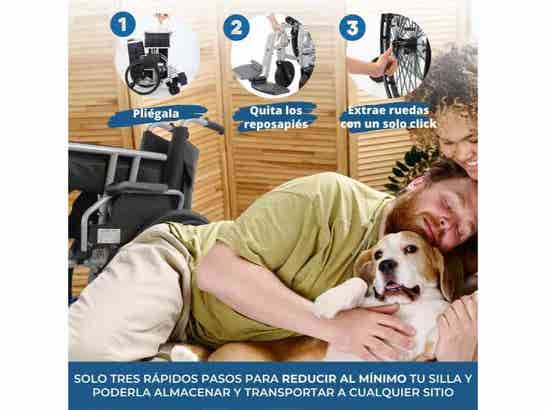 Sedia a Rotelle Bariatrica Autopropulsabile 24" fino a 225kg (60cm) ausilio per disabili