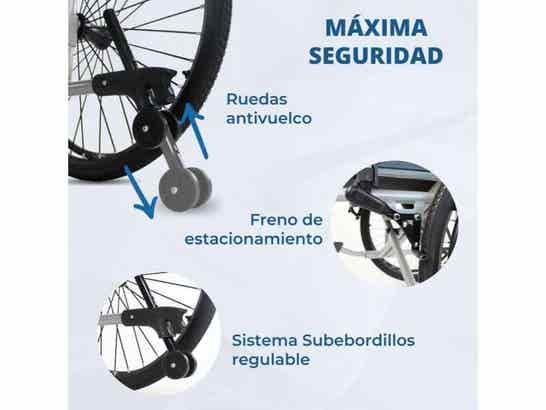 Sedia a Rotelle Bariatrica Autopropulsabile 24" fino a 225kg (60cm) ausilio per disabili